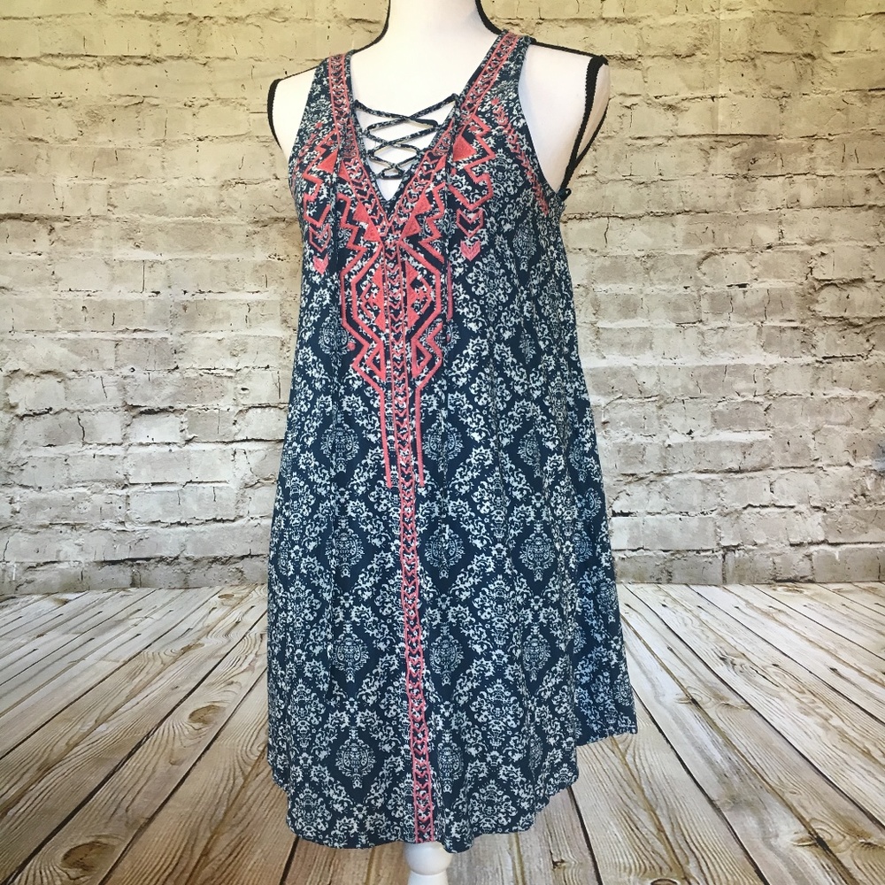 Flying Tomato Tunic Or Dress Blue and Pink
